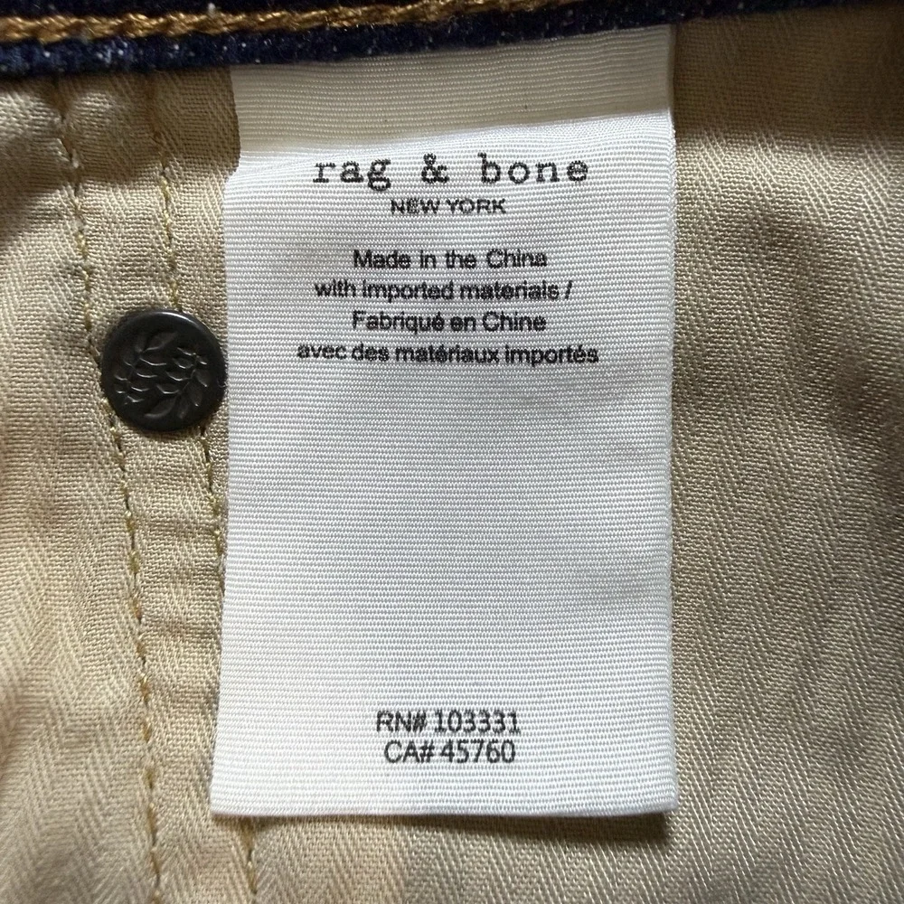 Rag & Bone Men's Jeans Fit 2 Slim 33W 32L Medium Wash Dusty Trail EUC